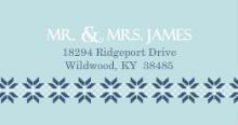 White and Navy Sweater  Address Label