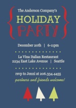 Xmas Trees Business Holiday Party Invite