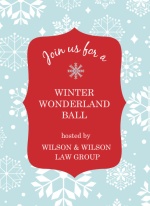 Wonderland Ball Business Holiday Party Invite