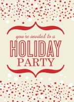 Red Confetti Business Holiday Party Invite