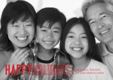Red Simple Lettering Holiday Photo Card