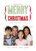 Red and Cream Modern Christmas Card