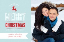 Red Reindeer Christmas Photo Card