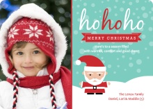 Snowy Santa Xmas Photo Card