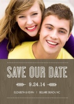 Wood Grain Rustic  Save The Date Magnet