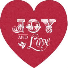 Victorian Red Heart Christmas Card