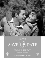 Gray Whimsical  Save the Date 