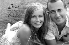 Black and White Lace  Save The Date