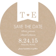 Kraft Heart  Save the Date