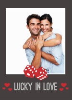 Lucky Love Red Dice  Engagement Party Invite