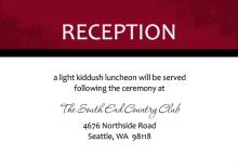 Burgundy and Grunge Sports  Reception Card