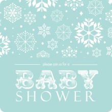 Baby Blue Snow Shower Invitation