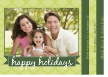 Retro Pattern Holiday Photo Booklet Card