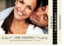 Black and Cream Wedding Booklet Invite