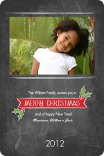 Chalkboard Art Christmas Photo Cards
