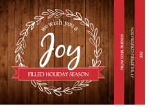 Rustic Business Holiday Booklet Card