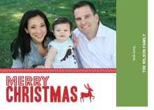 Prancing Reindeer Christmas Photo Card
