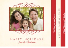 Red and Cream Holiday Photo Booklet Card