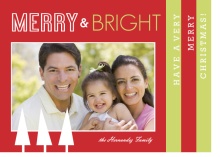 Red and Green Holiday Booklet Card