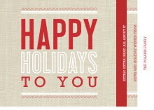 Red and Cream Hot Off the Press Holiday Card