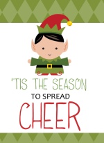 Green Elf Cheer Holiday Party Invitation