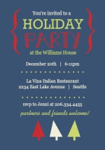 Bold Brackets FestiveTree Holiday Party Invite