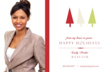 Xmas Trees Realtor Holiday Photo Card