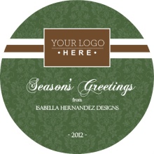Formal Interior Decorator Business Holiday Card