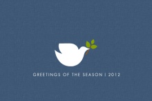 Simple Elegant Dove  Holiday Card