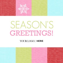 Colorful Holiday Cheer  Season's Greetings Holiday Card