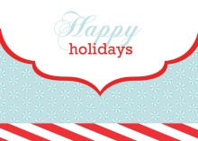 Blue and Red Business Holiday Card