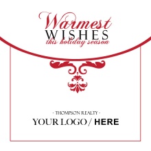 Elegant Filigree  Business Holiday Card