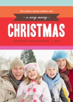 Bright Modern Christmas Photo Card