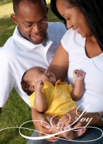 Elegant Swirl Christmas Photo Card