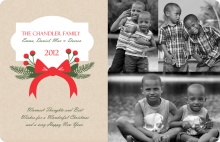 Country Floral Christmas Photo Card