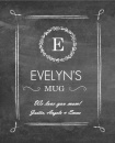 Personalized Chalkboard Monogram Mug