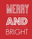 Red Modern Lettering Holiday Mug