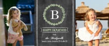 Antique Chalkboard Holiday Photo Card