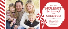 Sweets and Stripes Family Holiday Photo Card