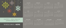 Snowflake Business Holiday Calendar Card 