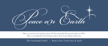 Navy Christmas Star Christmas Card