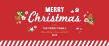 Country Floral Christmas Card