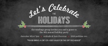 Chalkboard Business Holiday Party Invite