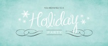 Turquoise Business Holiday Party Invitation