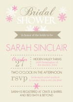 Pink Modern Bridal Shower Invitation