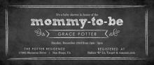 Chalkboard Baby Shower Invitation