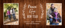 Simple Rustic New Year Photo Card