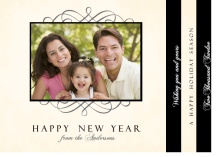 Cream and Black New Year Photo Booklet Card