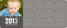 Gray 2013 Calendar New Year Card