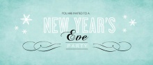 Turquoise New Years Party Invitation